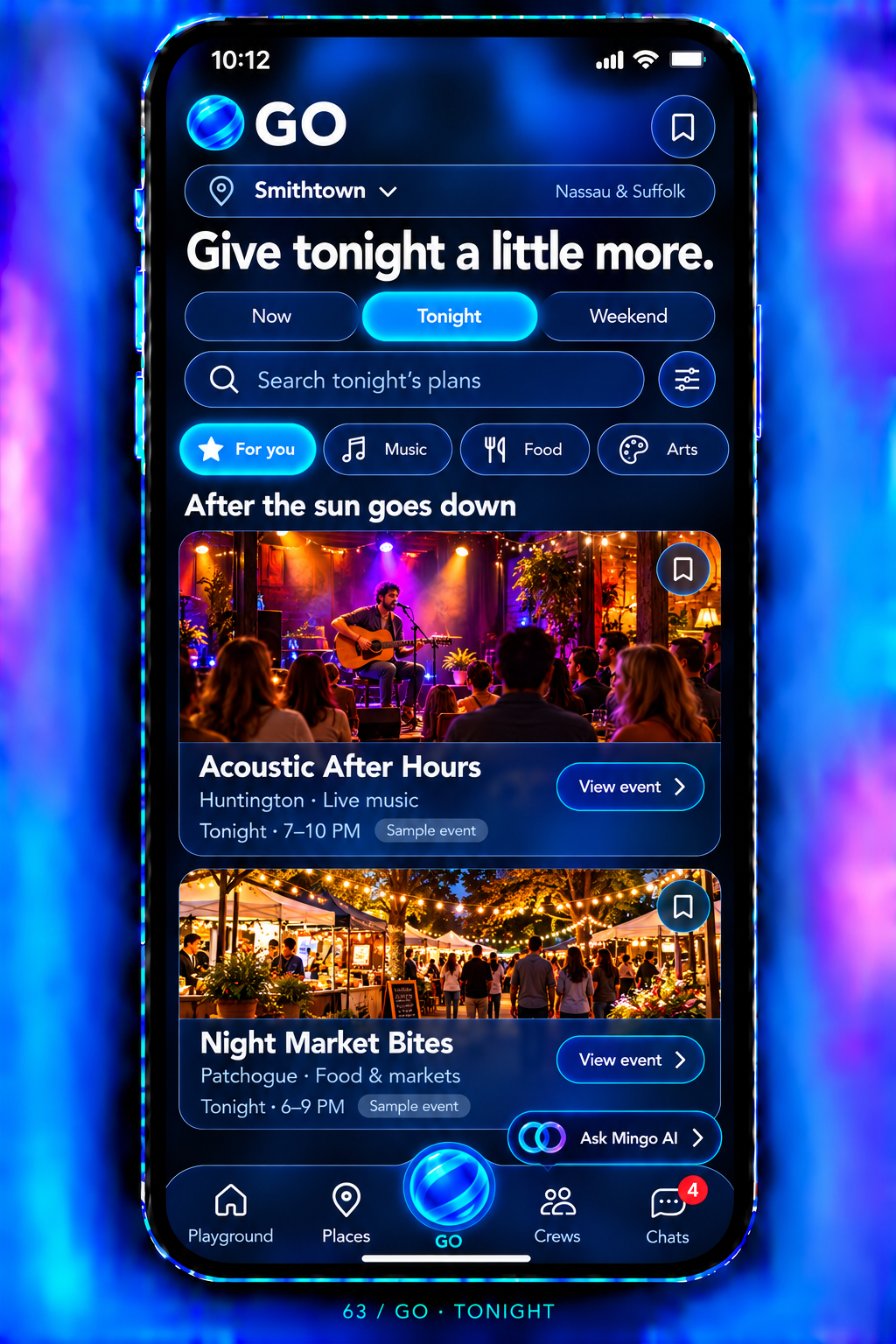 Chatmingo GO Screen